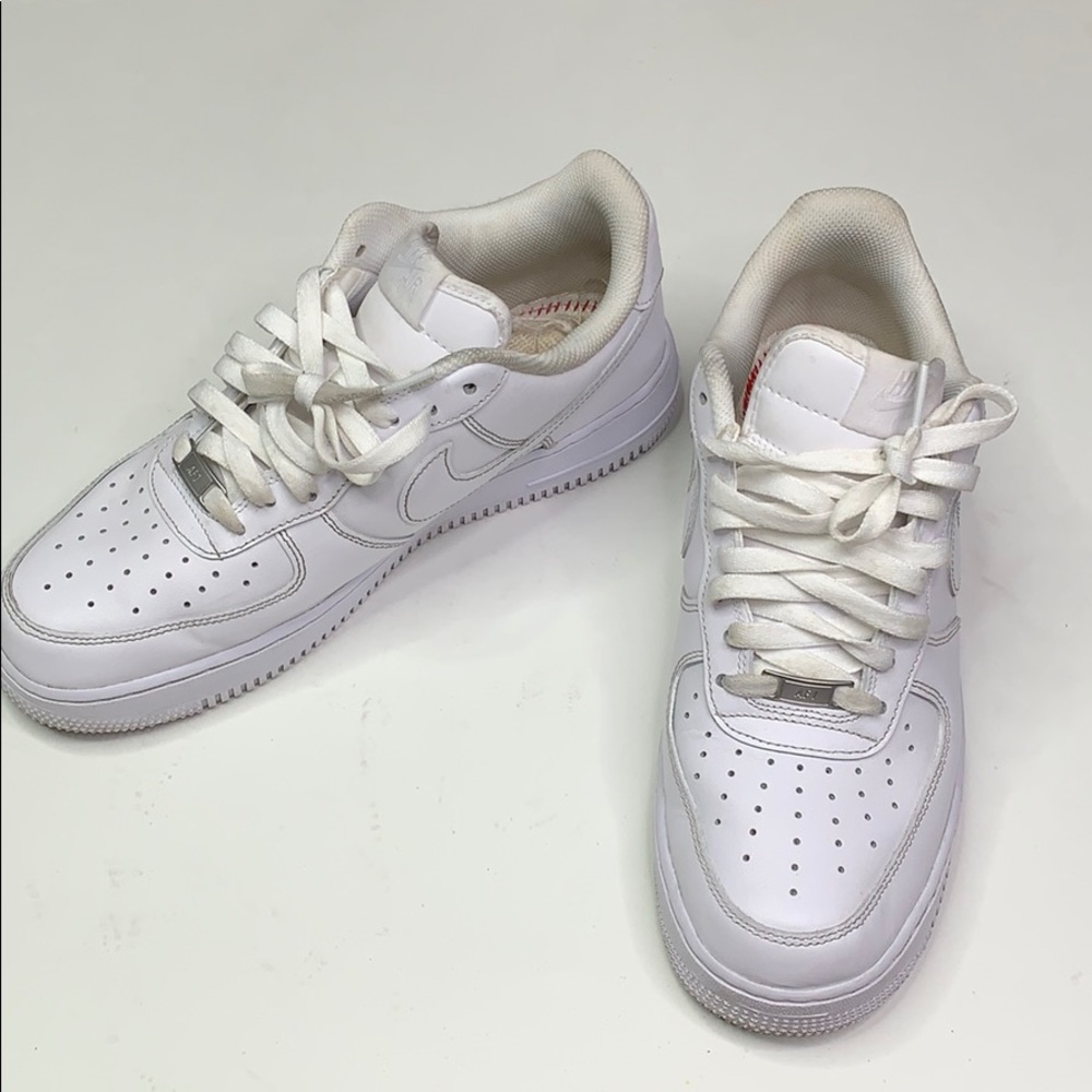 Nike White Air Force Ones Size 9